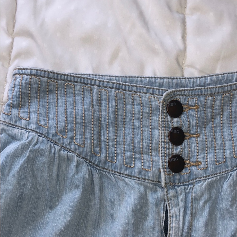 BDG High Waisted Light Denim Skirt, Size 4